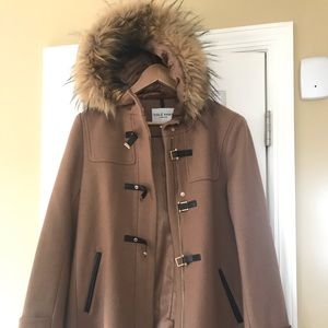 NWOT Cole Haan Toggle Hooded Coat